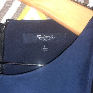 MADEWELL Dress Colorblock Black Blue Color Block